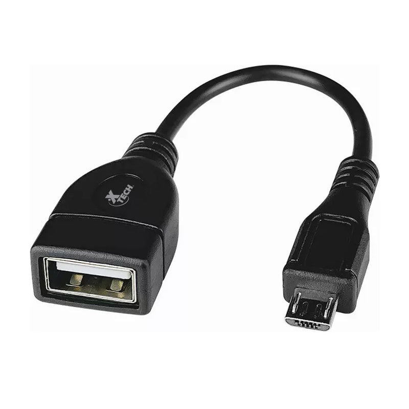 Xtech OTG Adaptador Micro USB a USB A | Negro