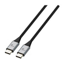 Xtech Cable USB C a USB C | 3.65 Metros | Negro Plateado