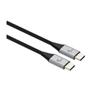 Xtech Cable USB C a USB C | 3.65 Metros | Negro Plateado