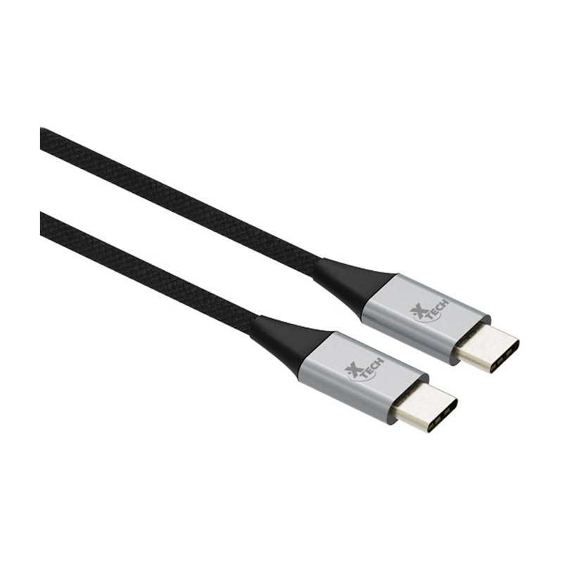 Xtech Cable USB C a USB C | 3.65 Metros | Negro Plateado