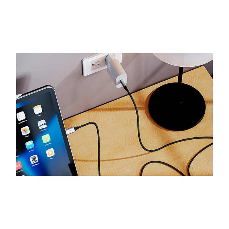 Xtech Cable USB C a USB C | 3.65 Metros | Negro Plateado