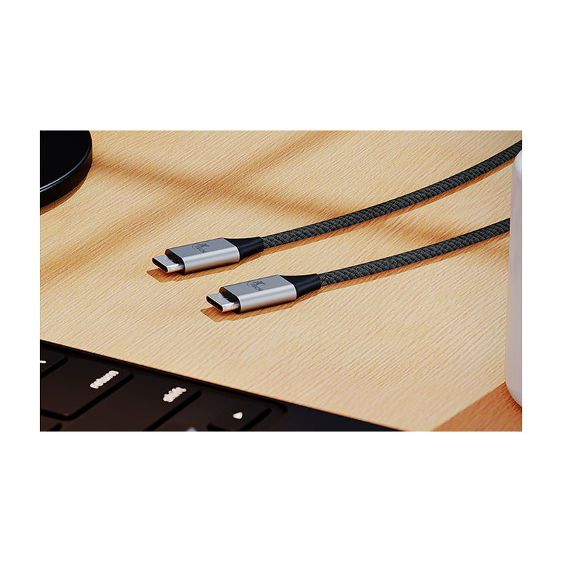 Xtech Cable USB C a USB C | 3.65 Metros | Negro Plateado