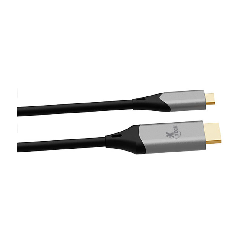 Xtech Cable USB C a HDMI | 1.82 Metros | Negro Plateado