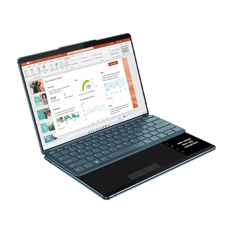 Lenovo Yoga Book 9 Laptop 13.3" 2,8 K OLED, Táctil, Intel Core Ultra 7 155U, 16 GB RAM, 512GB SSD, Audio B&W, Windows 11 Home | Tidal Teal