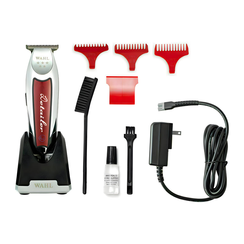 Wahl Professional Detailer Li Cordless 5 Estrellas Recortadora Inalámbrica / Cable | Plateado Rojo