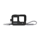 GoPro Silicone Sleeve y Lanyard | Funda y Correa para HERO 8 Black | Negro