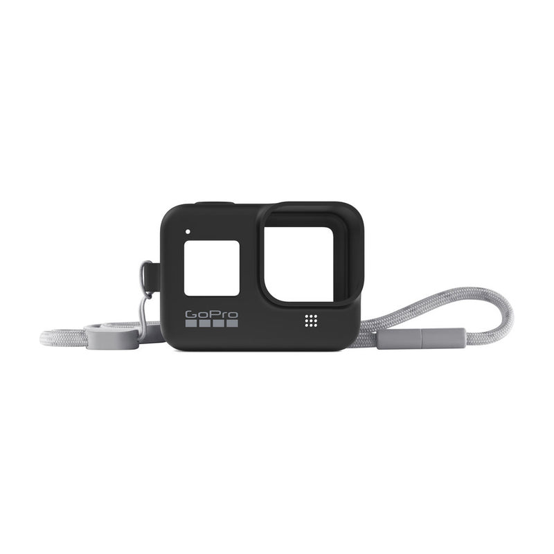 GoPro Silicone Sleeve y Lanyard | Funda y Correa para HERO 8 Black | Negro