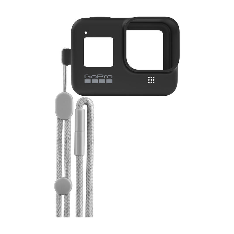 GoPro Silicone Sleeve y Lanyard | Funda y Correa para HERO 8 Black | Negro