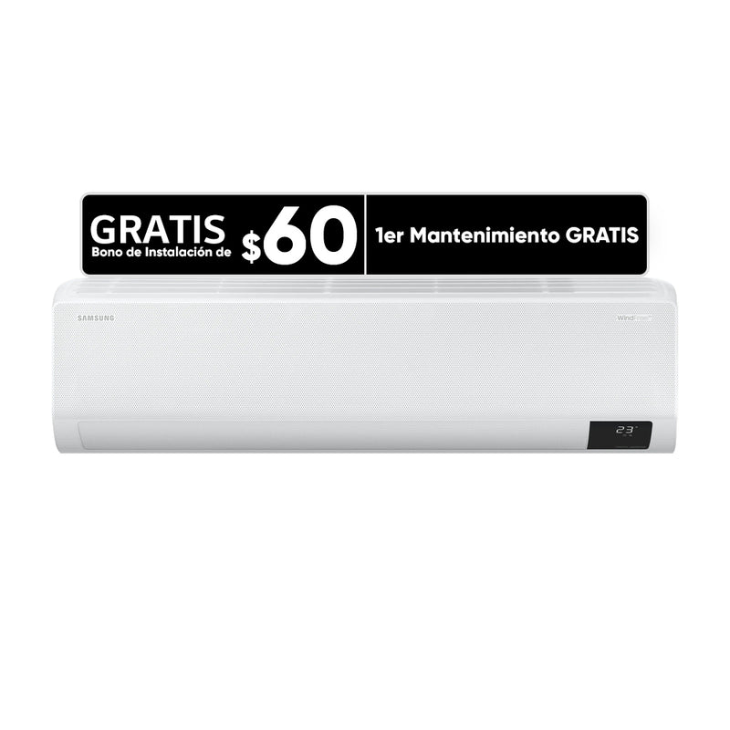 Samsung Aire Acondicionado Split Inverter 18,000 BTU | Digital Inverter Boost | Wind Free Cooling | AI Auto Cooling | Hasta 77% de Ahorro | 220v