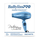 BaBylissPRO Portofino Secador de Cabello | Nano Titanium | Azul