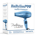 BaBylissPRO Portofino Secador de Cabello | Nano Titanium | Azul