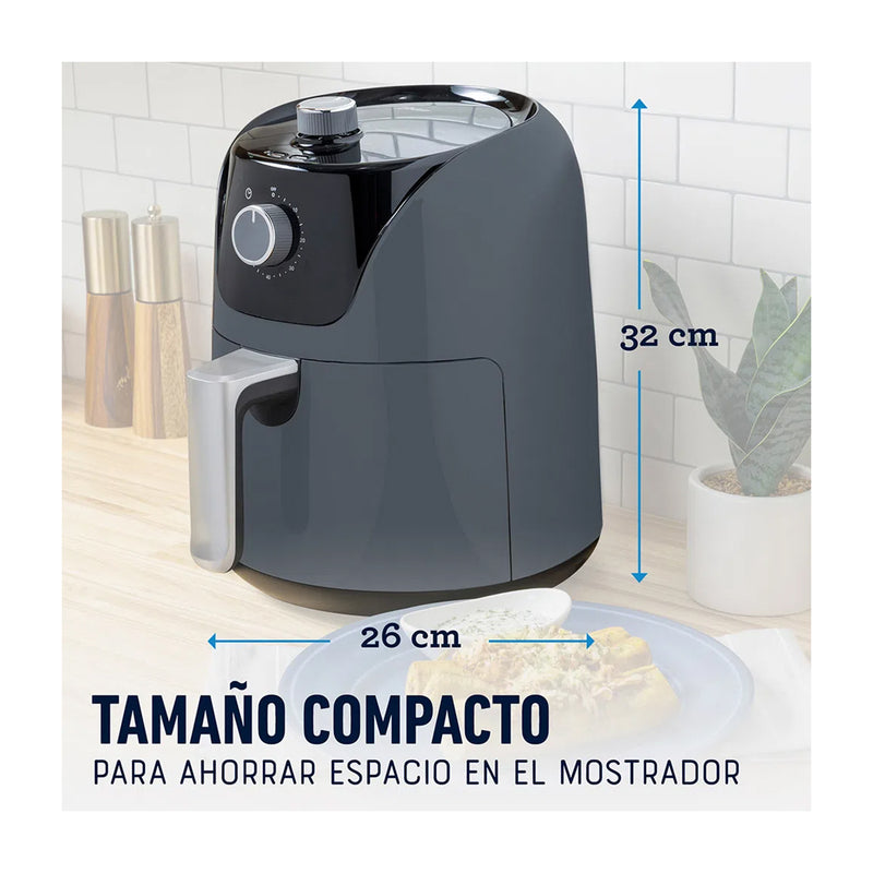 Oster Freidora de Aire | 4L | Bioceramic | Temporizador | Control de Temperatura | Gris