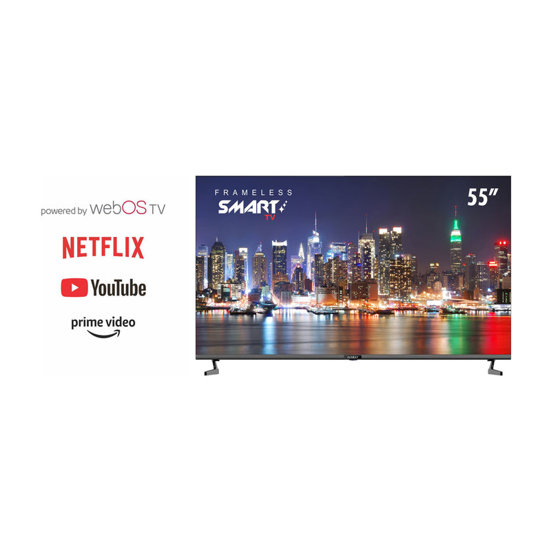 Sankey Televisor LED Ultra HD 4K HDR Smart de 55" | Procesador Quad Core 4K | Frameless Design | Ultra Slim | Web OS