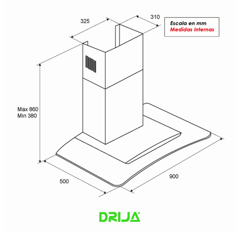 Drija Galaxy 90 Extractor de Grasa | Tipo Chimenea