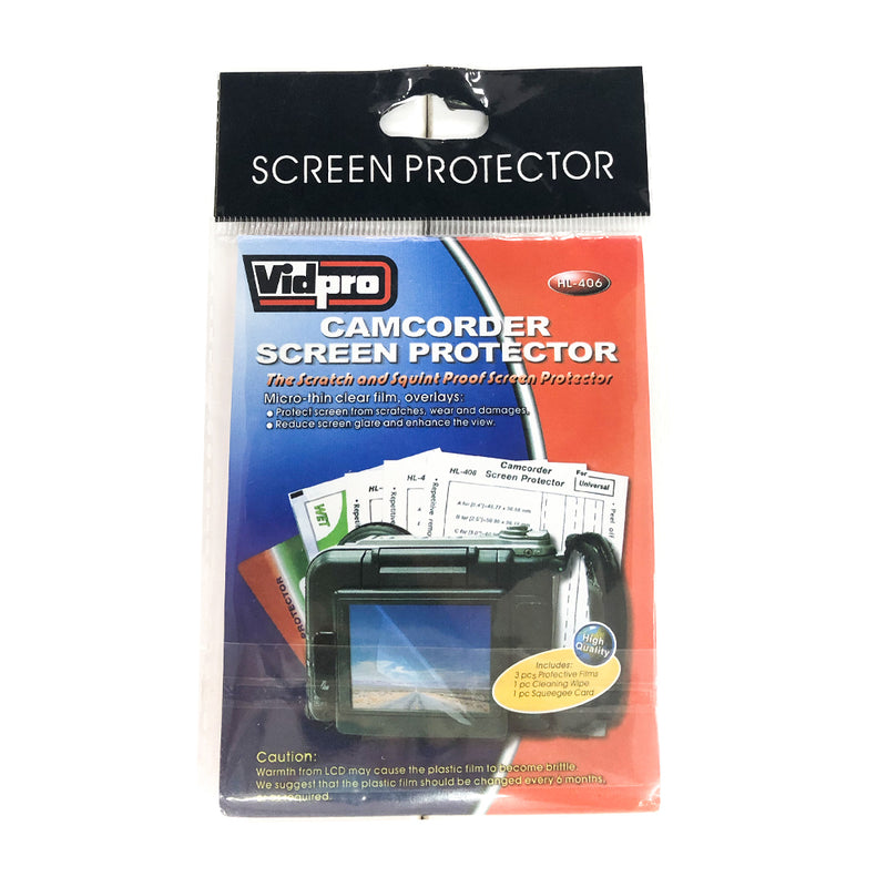 Vidpro Protector Universal para Pantallas LCD de Cámaras | 3 Unidades