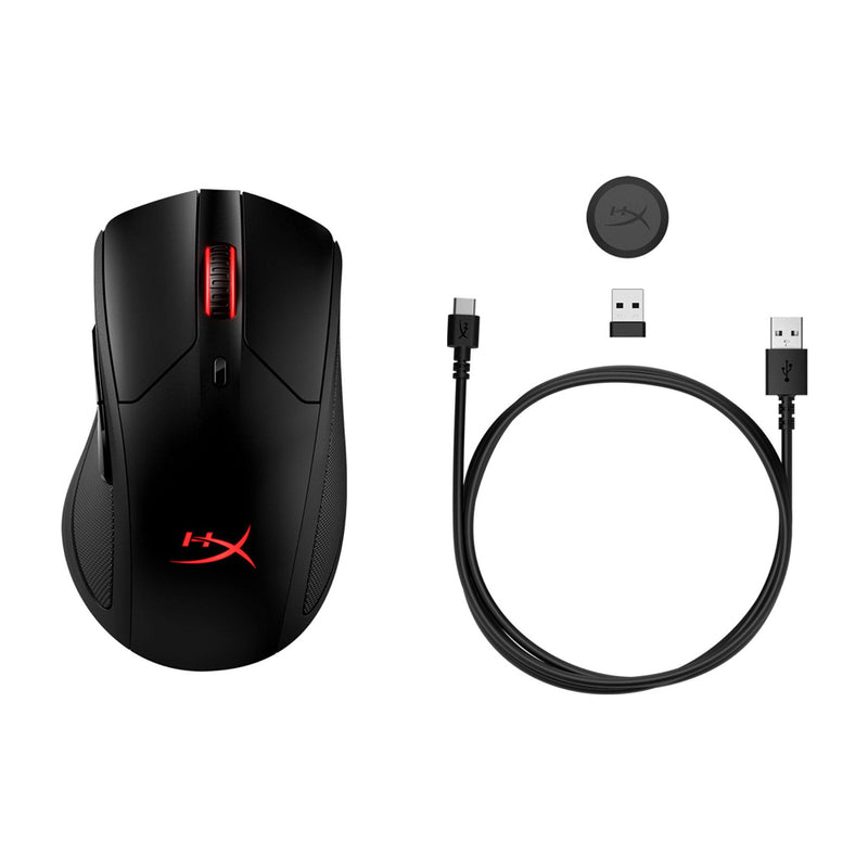 HyperX Pulsefire Dart Mouse Gaming Inalámbrico | RGB | Carga inalámbrica | 16,000 DPI | Negro