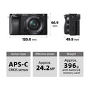 Sony a6100 Alpha Cámara Digital Mirrorless con Lente 16-50mm OSS | ILCE6100L