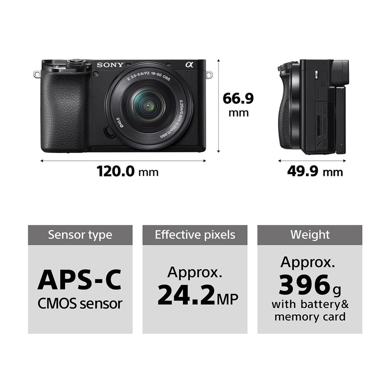 Sony a6100 Alpha Cámara Digital Mirrorless con Lente 16-50mm OSS | ILCE6100L