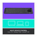 Logitech Teclado Inalámbrico para Smart TV, Smartphones, PC, Mac | 15 Metros | Touchpad | Bluetooth