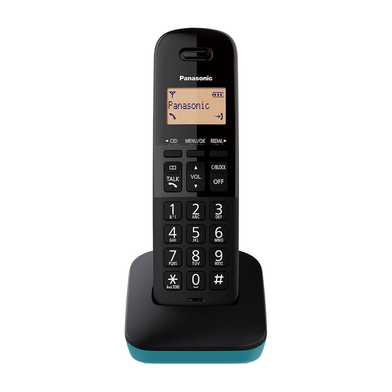 Panasonic Teléfono Inalámbrico de Mesa | Caller ID | 1 Línea | 1 Auricular | Negro Azul