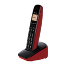 Panasonic Teléfono Inalámbrico de Mesa | Caller ID | 1 Línea | 1 Auricular | Resistente a Impactos | Negro Rojo