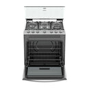 Whirlpool Estufa a Gas de Acero Inoxidable | Xpert Flamma | Xpert Cook | Ever Clean | Tapa | Plancha | 30" | 6 Quemadores