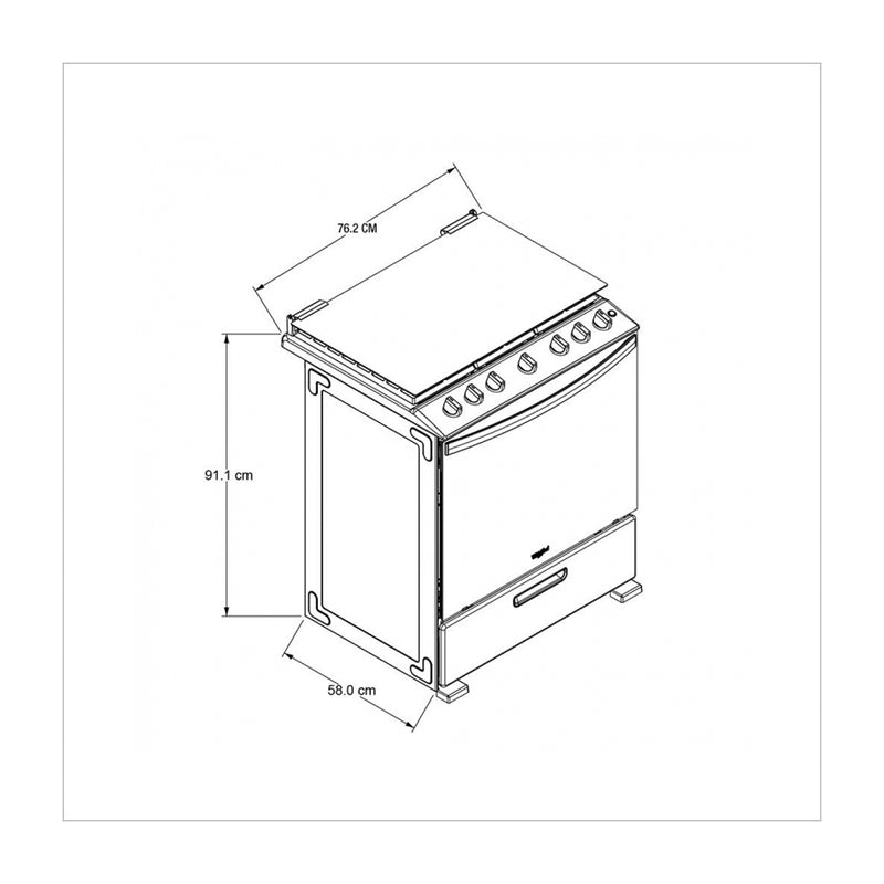 Whirlpool Estufa a Gas de Acero Inoxidable | Xpert Flamma | Xpert Cook | Ever Clean | Tapa | Plancha | 30" | 6 Quemadores