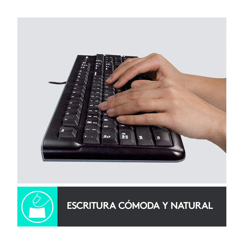 Logitech Teclado & Mouse | Plug & Play | Silencioso