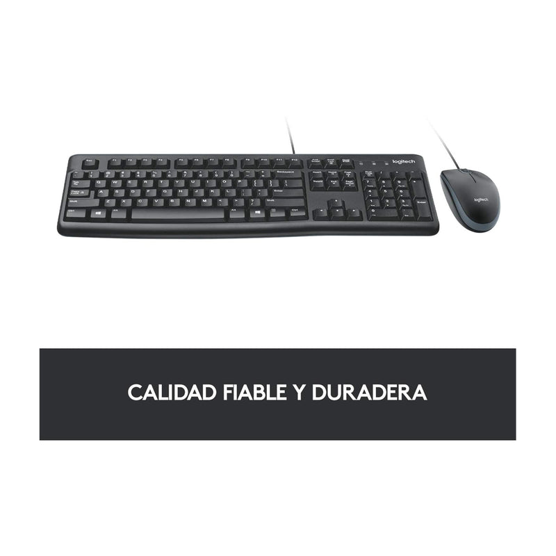 Logitech Teclado & Mouse | Plug & Play | Silencioso