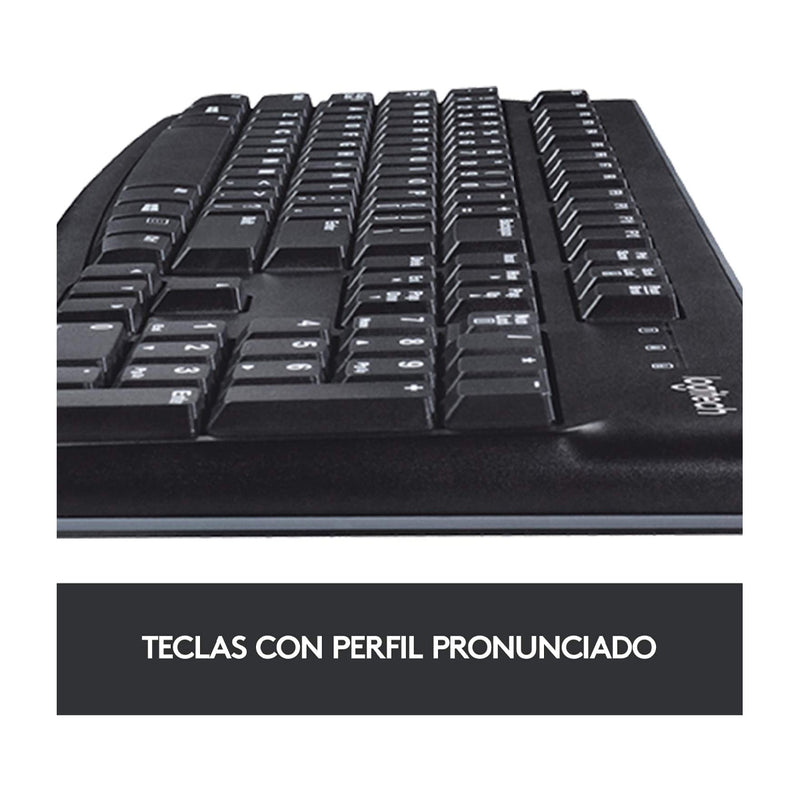 Logitech Teclado & Mouse | Plug & Play | Silencioso