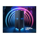 Samsung Equipo de Sonido Giga Tower | 1500W | Sonido Bidireccional | Woofer incorporado | Luces LED | Bluetooth Multi-Conexión