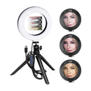 Vidpro Kit de Aro de Luz (Ring Light) LED Bi-Color de 6" | 10 Niveles de Brillo | 3 Niveles de Temperatura