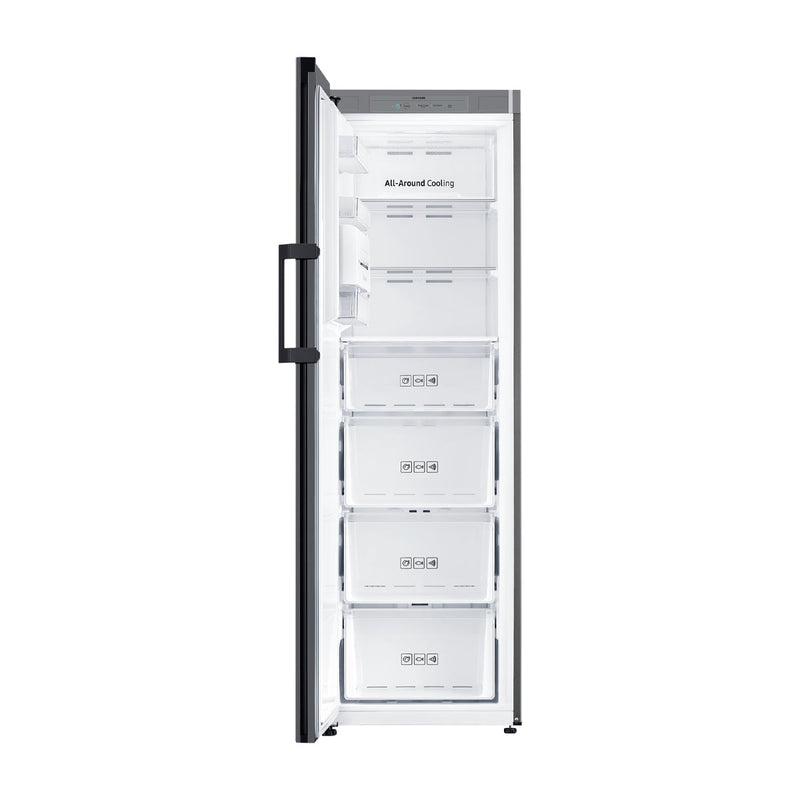 Samsung BESPOKE Congelador Vertical de 1 Puerta Digital Inverter | Modulos Personalizables | All Around Cooling | Power Freeze | Slim Ice Maker | 11.4p3 | Clean White