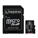 Kingston Memoria Micro SD de 128GB + Adaptador | UHS-I | V10 | U1 | Clase 10 | 100MB/s