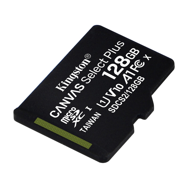 Kingston Memoria Micro SD de 128GB + Adaptador | UHS-I | V10 | U1 | Clase 10 | 100MB/s