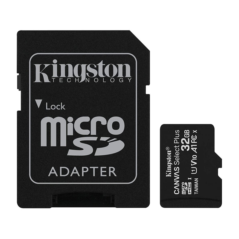 Kingston Memoria Micro SDHC de 32GB + Adaptador | UHS-I | V10 | U1 | Clase 10 | 100MB/s