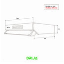 Drija Slim Touch 60 Extractor de Grasa | Tipo Compacto | 3 Velocidades | Panel Táctil | 1 Filtro de Carbón |  2 Filtros de Aluminio | 230m3/H | Acero