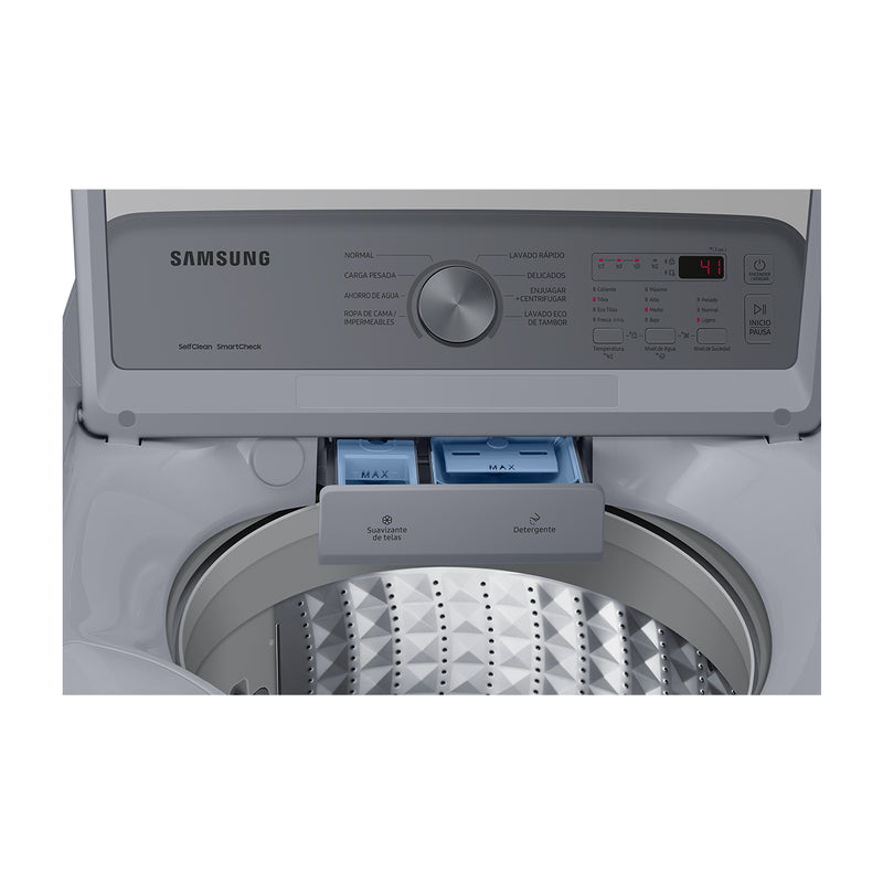 Samsung Lavadora Automática Digital Inverter de Carga Superior | Aqua Saving | Magic Filter | 19kg | Gris