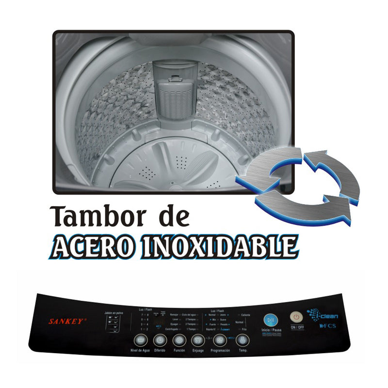 Sankey Lavadora Automática de Carga Superior | 10.5kg