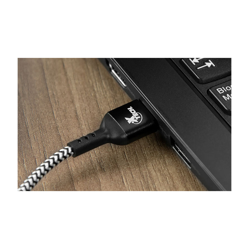 Xtech Cable USB C a USB A | 1.8 Metros | Negro Blanco