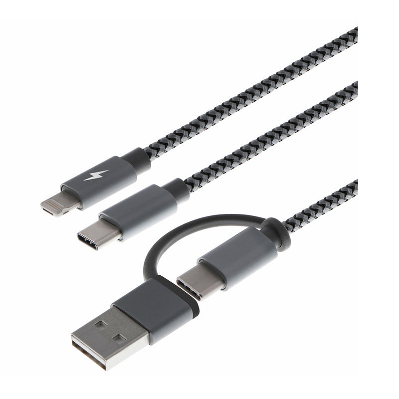 Xtech Cable Multifuncional para Carga | 5 en 1 | USB | USB C | MIcro USB | Lightning